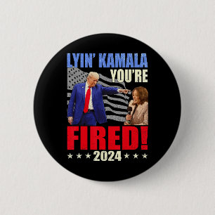 Kamala Je bent ontslagen Grappig President Trump L Ronde Button 5,7 Cm