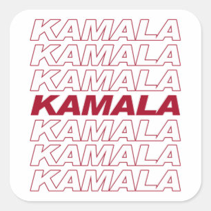KAMALA KAMALA KAMALA VIERKANTE STICKER