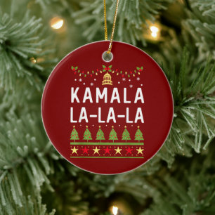 Kamala La La Funny Harris Kerst Lelijk Keramisch Ornament