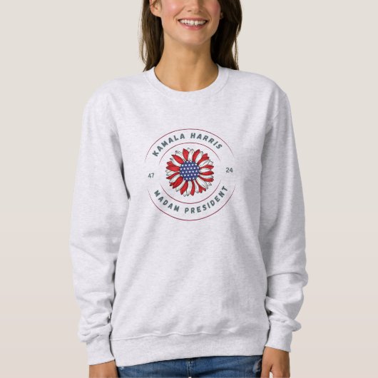 Kamala Madam President Basic Sweatshirt (Voorkant)