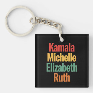 Kamala Michelle Elizabeth Ruth Feministisch politi Sleutelhanger