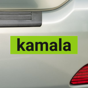 Kamala Minimalistische tekst Zwarte limoen Groene  Bumpersticker