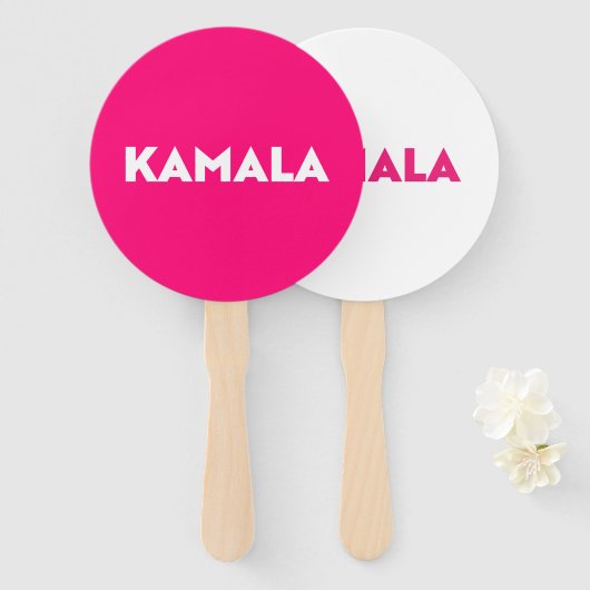Kamala moderne gedurfde typografie minimalistisch handwaaier (Voorkant en achterkant)
