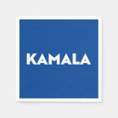 Kamala moderne gedurfde typografie wit en blauw servet (Voorkant)