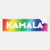 Kamala moderne typografie gradiënt regenboog trots bumpersticker (Voorkant)