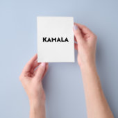 Kamala moderne typografie minimalistisch zwart wit flyer (Hand)