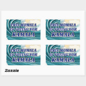 Kamala Momala Blue Wave Rechthoekige Sticker (Vel)