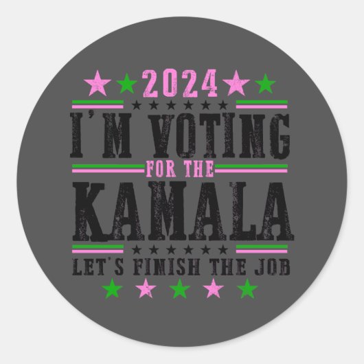 Kamala noir pour Sticker de campagne 2024 (Devant)