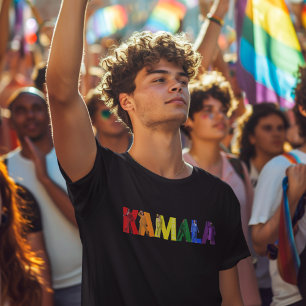 KAMALA Rainbow Pride drapeau 2024 élection T-shirt
