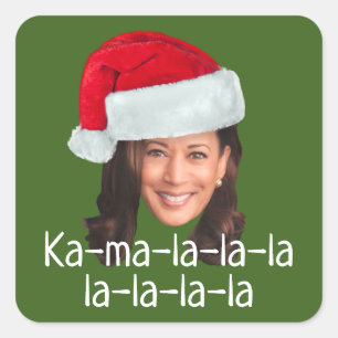 Kamala Santa Hat - Biden Harris 2020 grappige vaka Vierkante Sticker