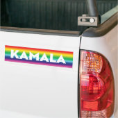 Kamala typografie regenboog gradiënt lgbt trots bumpersticker (Op Truck)