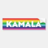 Kamala typografie regenboog gradiënt lgbt trots bumpersticker (Voorkant)