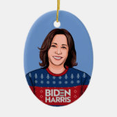 Kamala Ugly Sweater Biden Harris Keramisch Ornament (Voorkant)