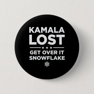 Kamala verloor Get Over It Snowflake - Trump won Ronde Button 5,7 Cm