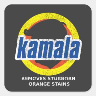 Kamala verwijdert hardnekkige Oranje vlekken Vierkante Sticker