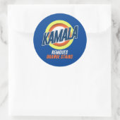 Kamala verwijdert Oranje vlekken Ronde Sticker (Tas)