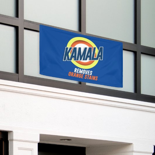 Kamala verwijdert Oranje vlekken Spandoek (Buitenkant Gebouw)