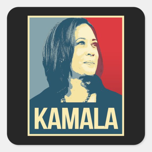 KAMALA VIERKANTE STICKER (Voorkant)