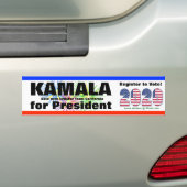 KAMALA VOOR PRESIDENT - 2020 - BUMPERSTICKER (Op auto)