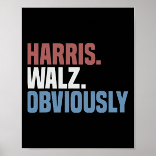 Kamala W uiteraard 2024 Harris Waltz 2024 verkiezi Poster