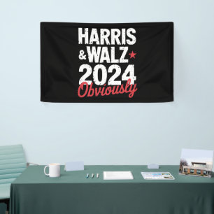 Kamala Walz Blijkbaar 2024 Harris Waltz 2024 Spandoek