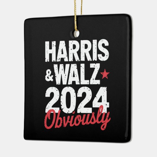 Kamala Walz uiteraard 2024 Harris Waltz 2024 Keramisch Ornament (Links)
