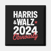 Kamala Walz uiteraard 2024 Harris Waltz 2024 Magneet (Voorkant)