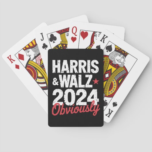 Kamala Walz uiteraard 2024 Harris Waltz 2024 Pokerkaarten (Achterkant)
