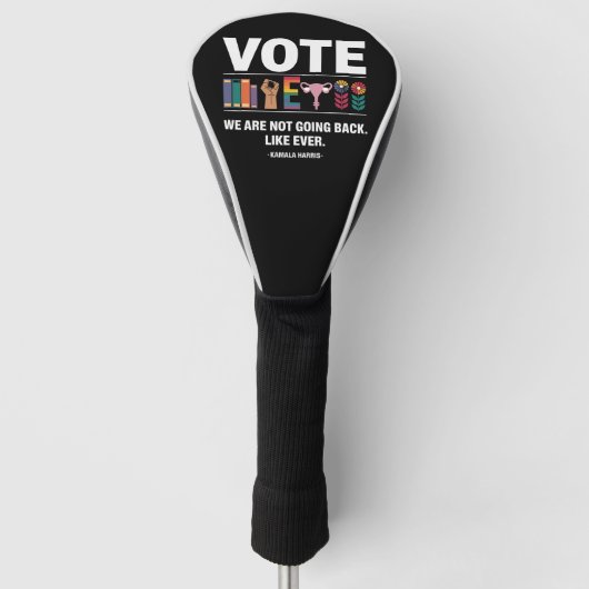 Kamala, we gaan niet terug zoals elke feminist golfheadcover (Voorkant)