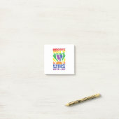 Kamala wint met Joy Retro Boho Harris Walz LGBT Post-it® Notes (Op bureau)