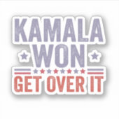 Kamala won de Harris Walz verkiezing Sticker (Voorkant)