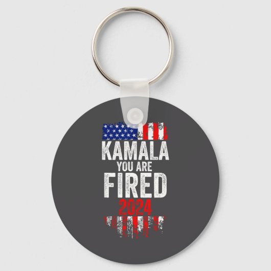 Kamala You're Fired Funny Anti Kamala Harris Elect Sleutelhanger (Voorkant)