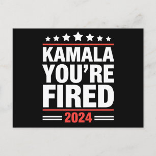 Kamala You're Fired Kamala Harris 2024 Briefkaart