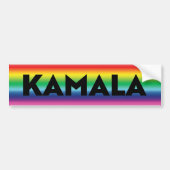 Kamala zwarte typografie regenboog gradiënt trots bumpersticker (Voorkant)