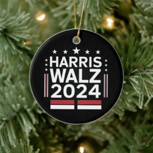 KamalaHarris TimWaltz 2024 Keramisch Ornament
