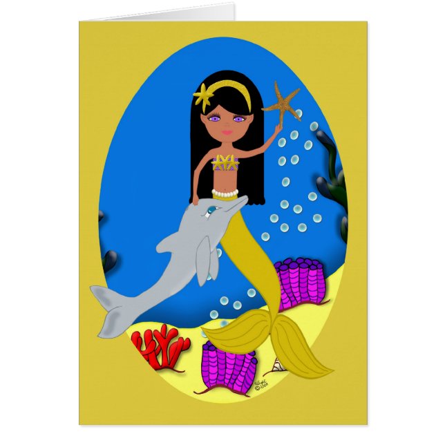 Kamaria la Sirène et la Carte Dauphin (Devant)