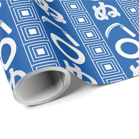 Kamawanu Edo-Style Graphic Pattern Cadeaupapier (Rol Hoek)