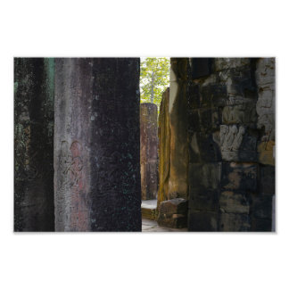 Kambodjaanse tempelreliëfs foto afdruk