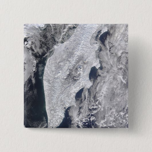 Kamchatka Peninsula, Oost-Rusland 2 Vierkante Button 5,1 Cm (Voorkant)