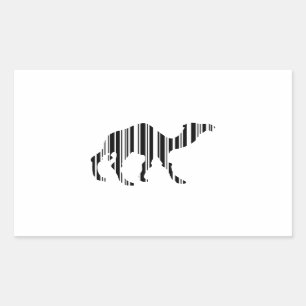 Kameel Bar Code Patroon Rechthoekige Sticker