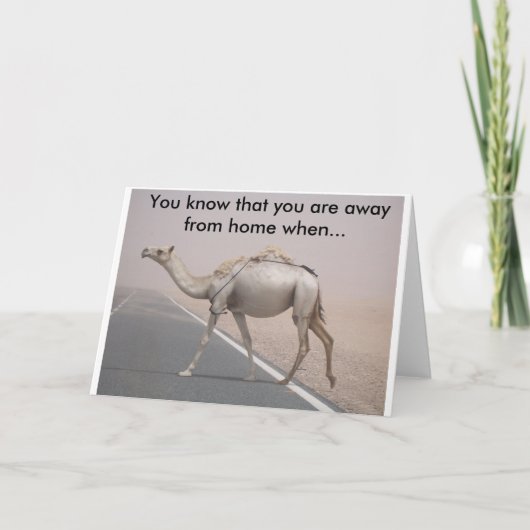 Kameel c feestdagen kaart (Voorkant)