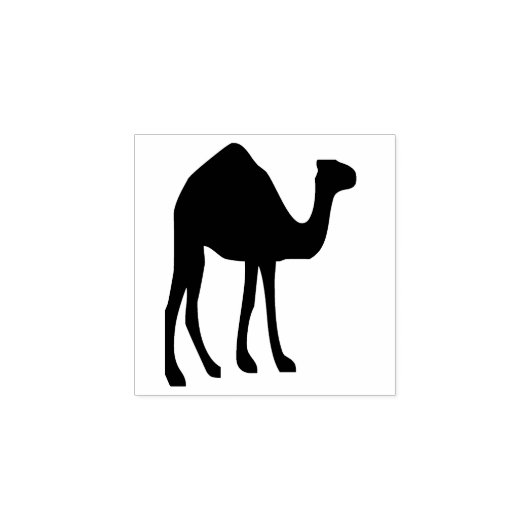 Kameel een bult woestijn silhouet heet klimaat 	rubberstempel (Afrduk)
