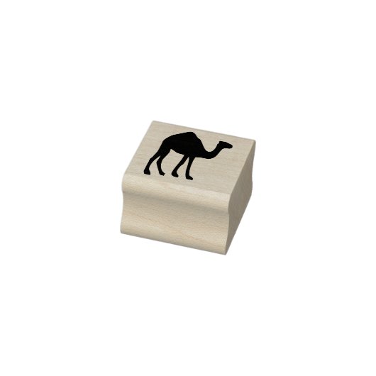 Kameel een bult woestijn silhouet heet klimaat 	rubberstempel (Stempel)