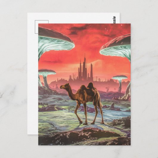 Kameel op een andere planeet Briefkaart (Voorkant / Achterkant)