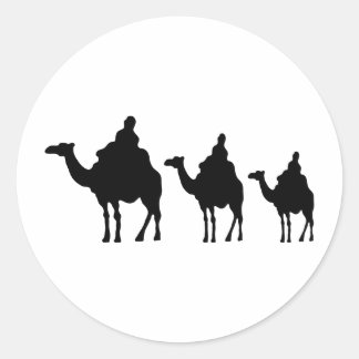 kameel ronde sticker