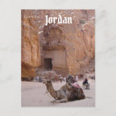 Kameel rust in Petra Jordan Briefkaart (Voorkant)