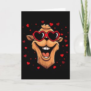 Kameel valentijnsbril Hart Schattige Liefhebbers Kaart