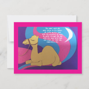 Kameelgedicht wenskaart. briefkaart