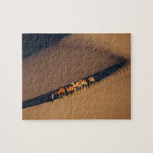 Kameelkaravaan in de woestijn, Dunhuang, Gansu Legpuzzel