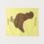 Kameelpolish hoender cartoonillustratie wandkleed (Voorkant (horizontaal))